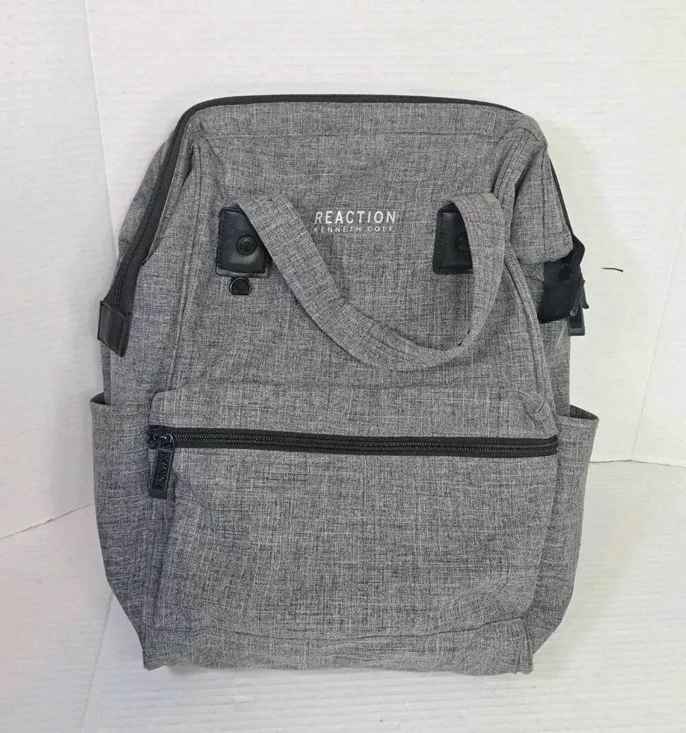 Kenneth Cole Reaction Paddy Shack 15″ Laptop‑Tablet Backpack Bookbag Gray Bag